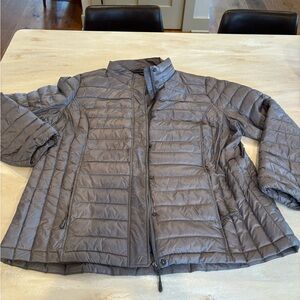 Women's Packaway Hooded Gray Quilted Down Jacket 32 Degrees